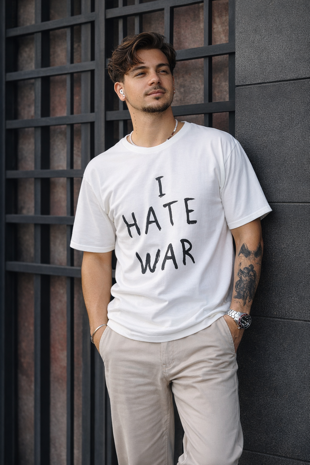 I HATE WAR β Anti-Hate Statement Unisex T-Shirt (IH8 Brand)
