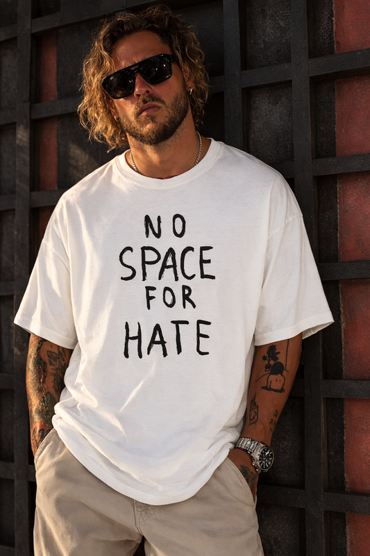 NO SPACE FOR HATE - Anti-Hate Statement Unisex T-Shirt (IH8 Brand)