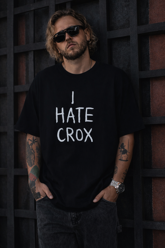 I HATE CROX - Anti-Hate Statement Unisex T-Shirt (IH8 Brand)